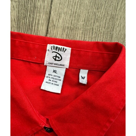 Vintage Cast Exclusive The Walt Disney Company Button Down Shirt Women’s XL Red - Picture 5 of 6